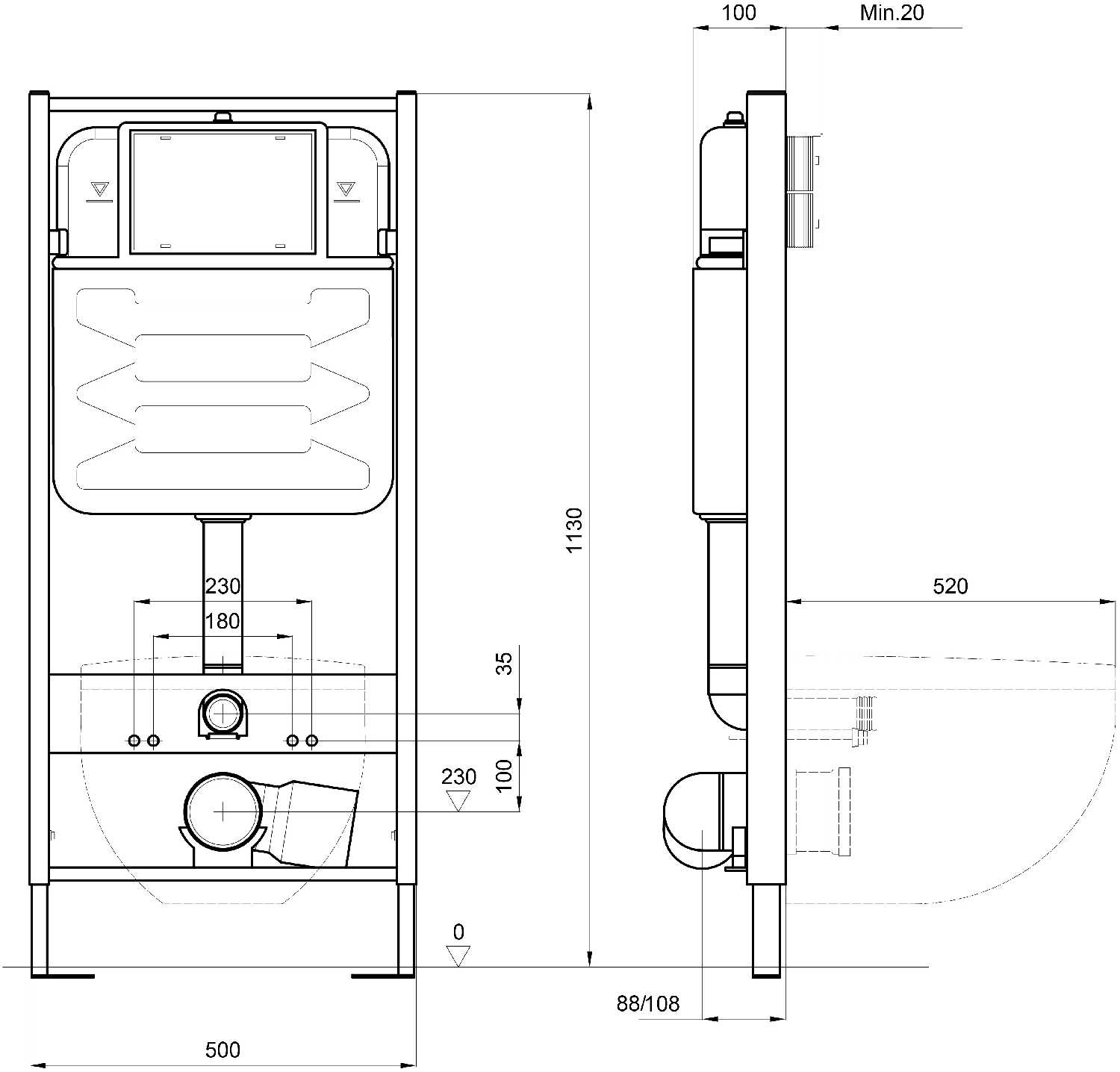 Кнопка смыва Aquatek Standart 50 фотография 1