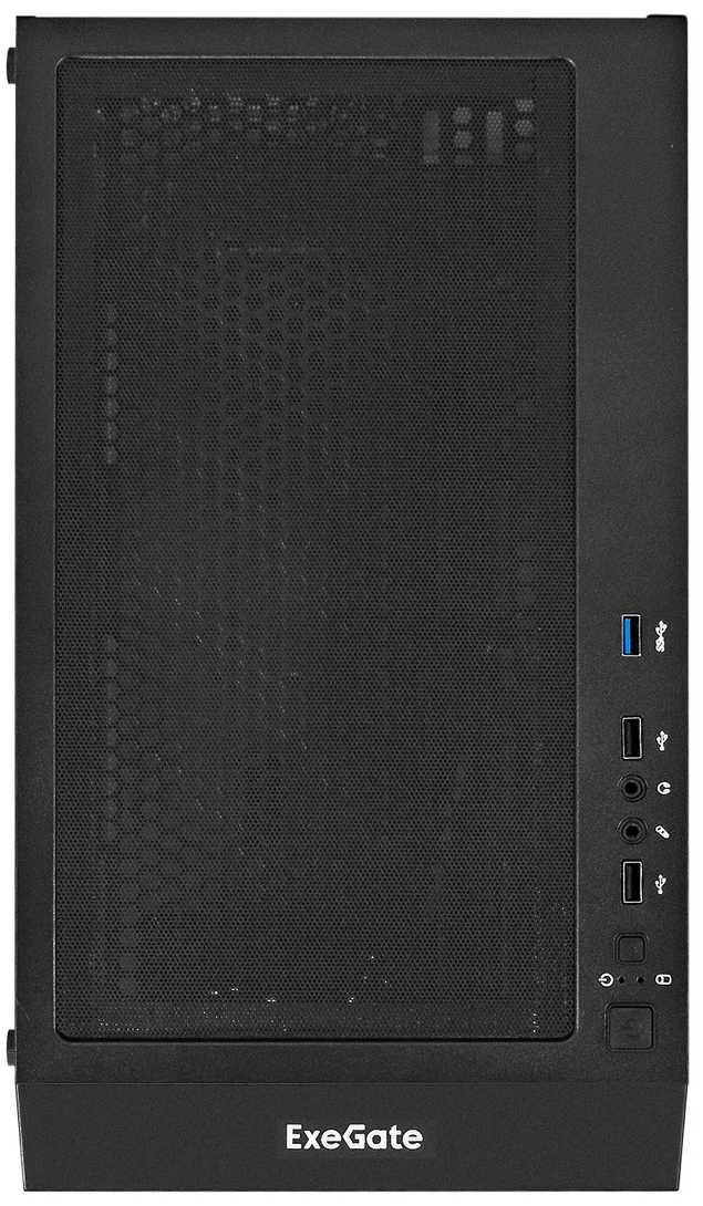 Корпус ExeGate EVO-5001A-450NPX (ATX, БП 450NPX, 2USB+1USB3.0+HD Audio, 3 вент.12см с RGB подсветкой, боковая панель - закаленное стекло) фотография 11