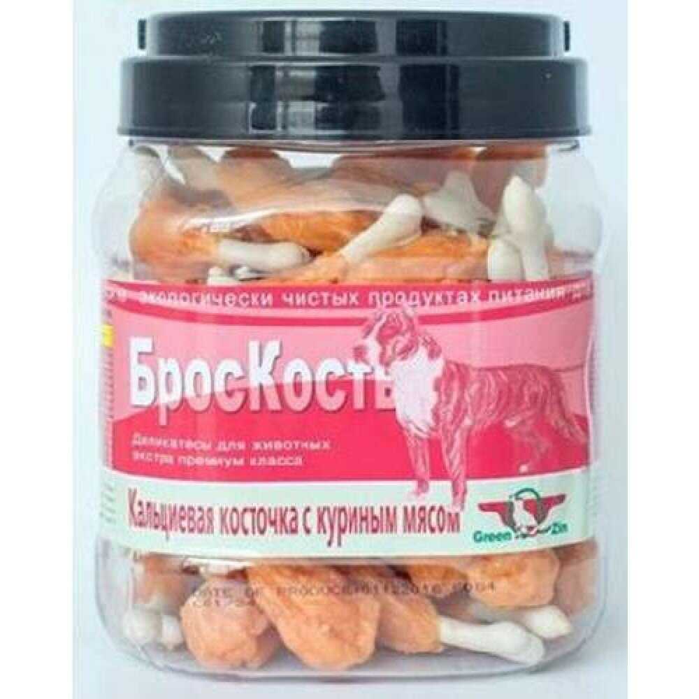 Лакомство для собак Green Qzin БРОСКОСТЬ куриное мясо на кальциевой косточке фотография 8