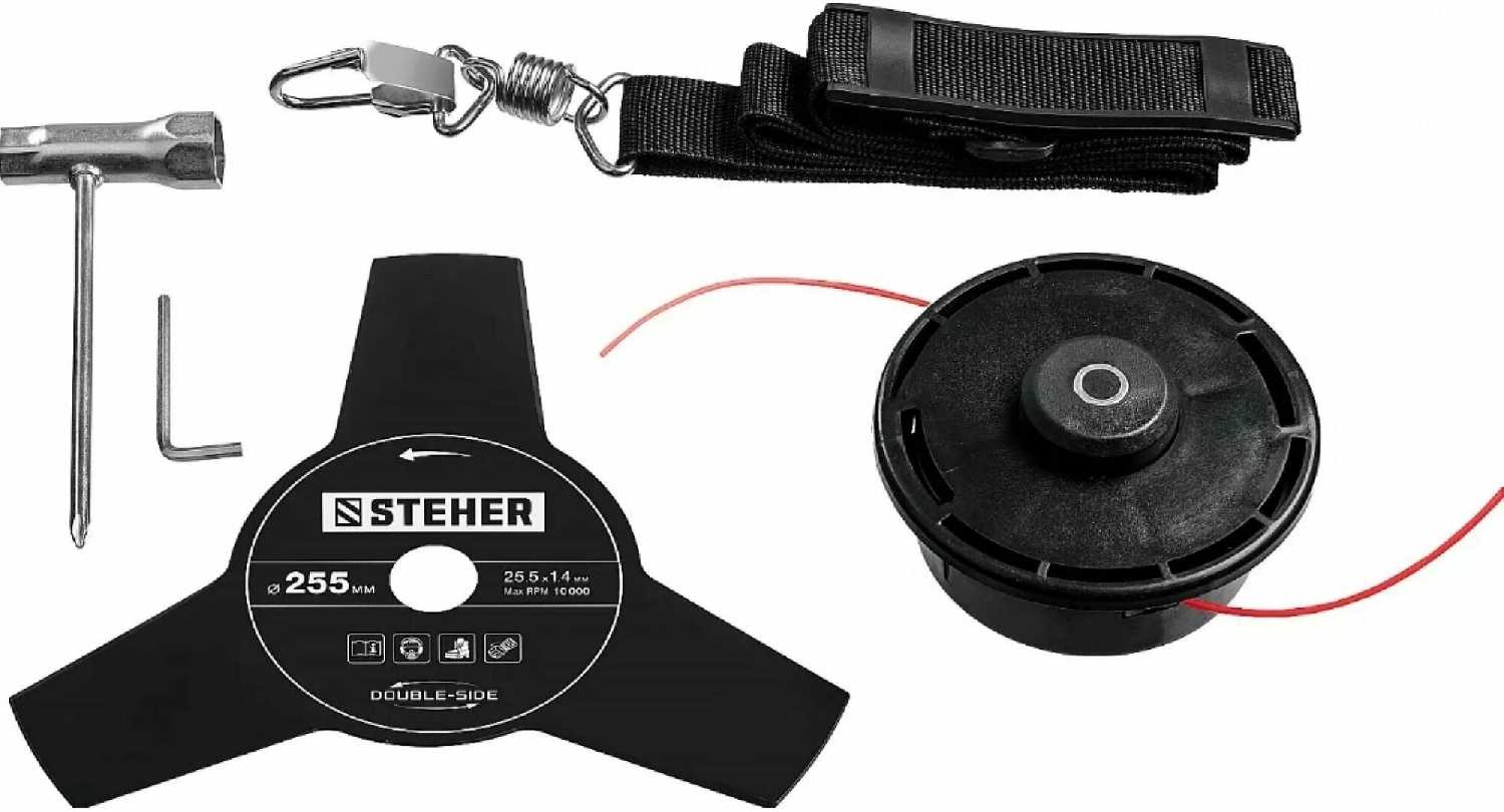 Электрическая коса STEHER Сетевая коса с ременным редуктором [1700 Вт, ш/с 42/25 см] фотография 9