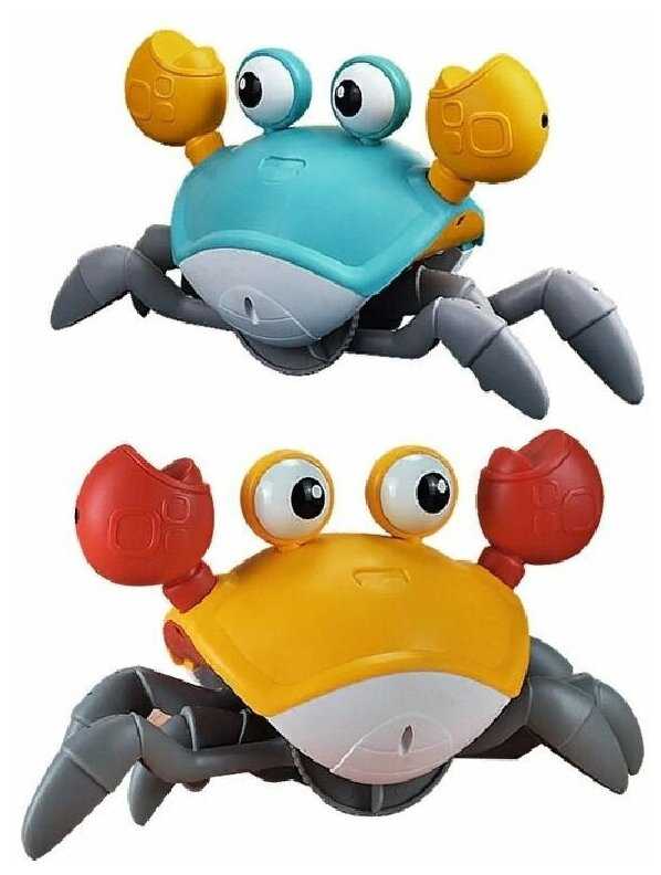 Интерактивная сенсорная музыкальная игрушка Бегающий Крабик cute crab (QC-1Y) фотография 2