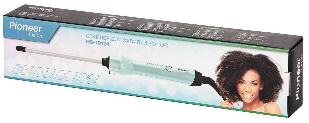 Ультратонкие щипцы для завивки волос и создания афрокудрей Pioneer HS-10124 с керамическим покрытием, диаметр 10 мм, 5 режимов нагрева,18 Вт фотография 4
