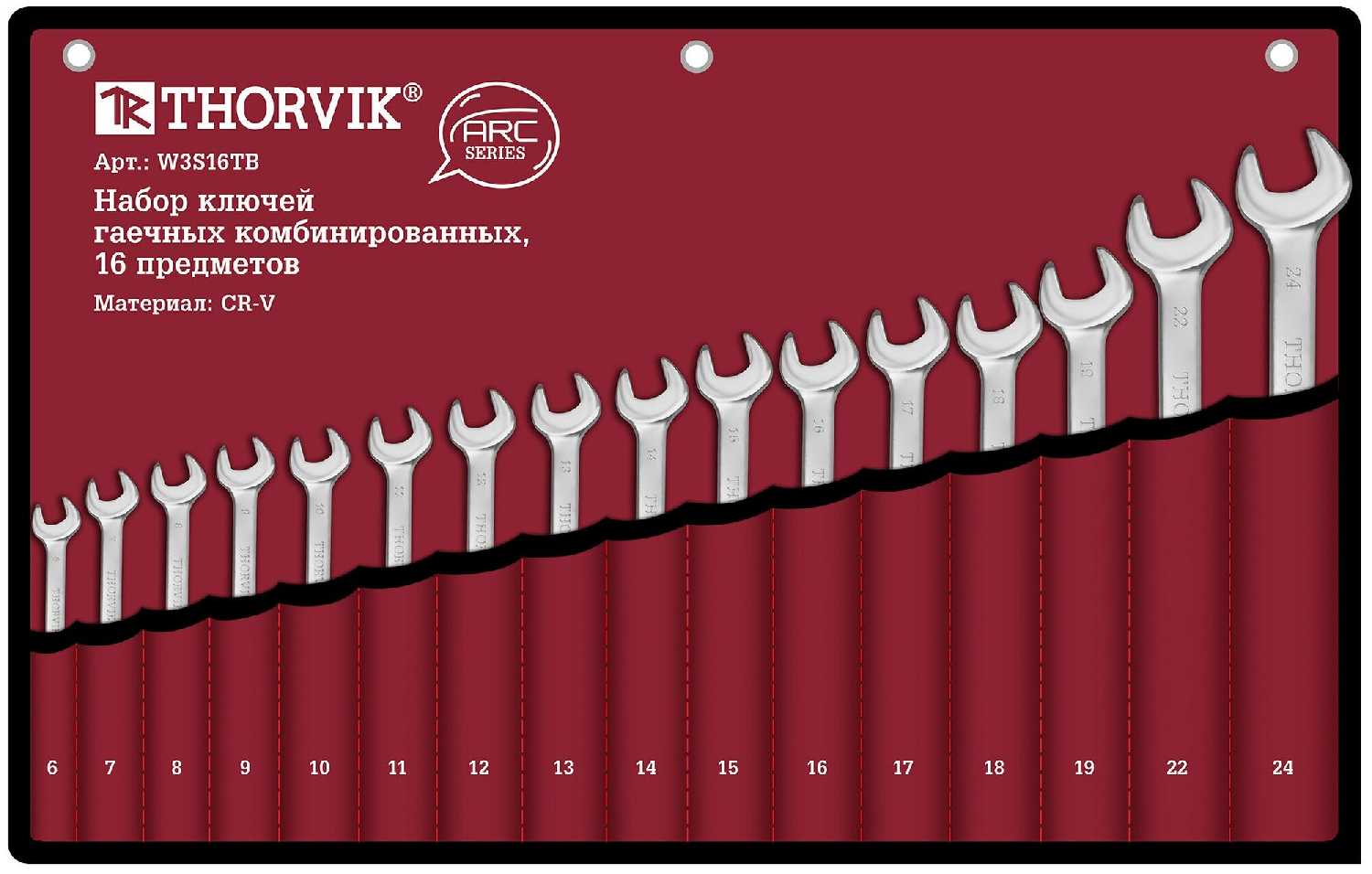 Набор строительных инструментов Thorvik W3S16TB
