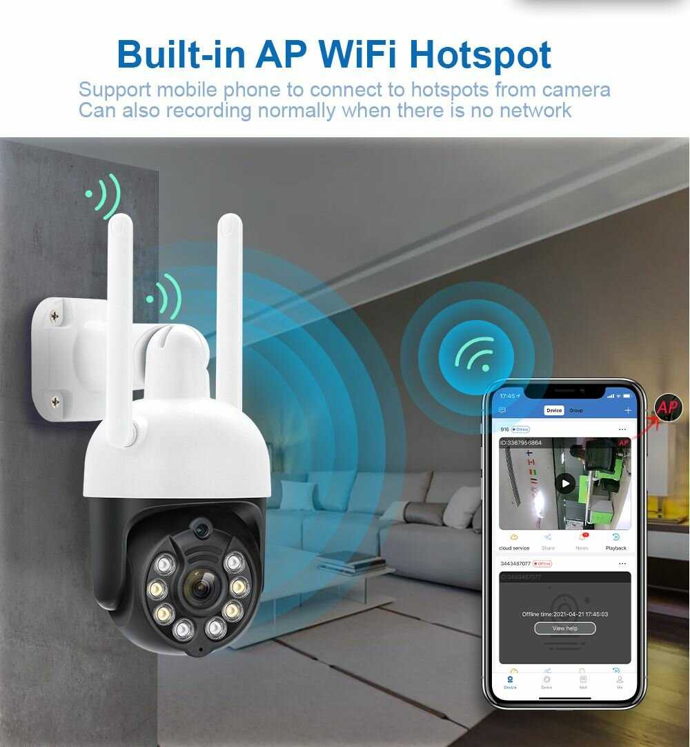 Techage Wifi IP-камера 3MP фотография 4