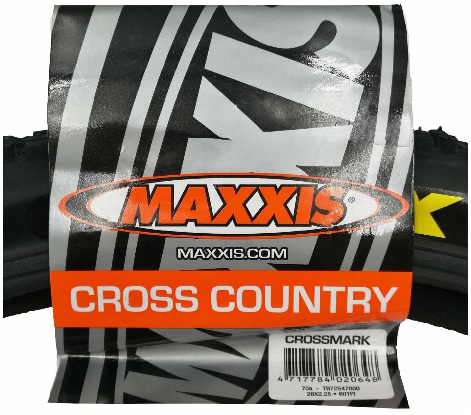 Велопокрышка Maxxis Crossmark, 26x2.25, 60 TPI, wire, черная, TB72547000 фотография 4