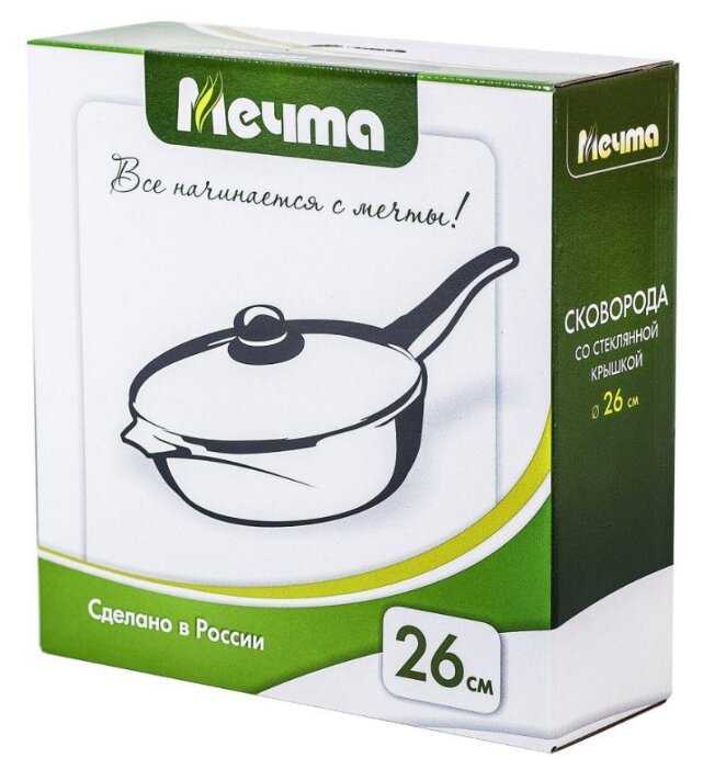 Сковорода Мечта 26см Гранит с антипригарным покрытием со съемной ручкой и крышкой с026803 фотография 5