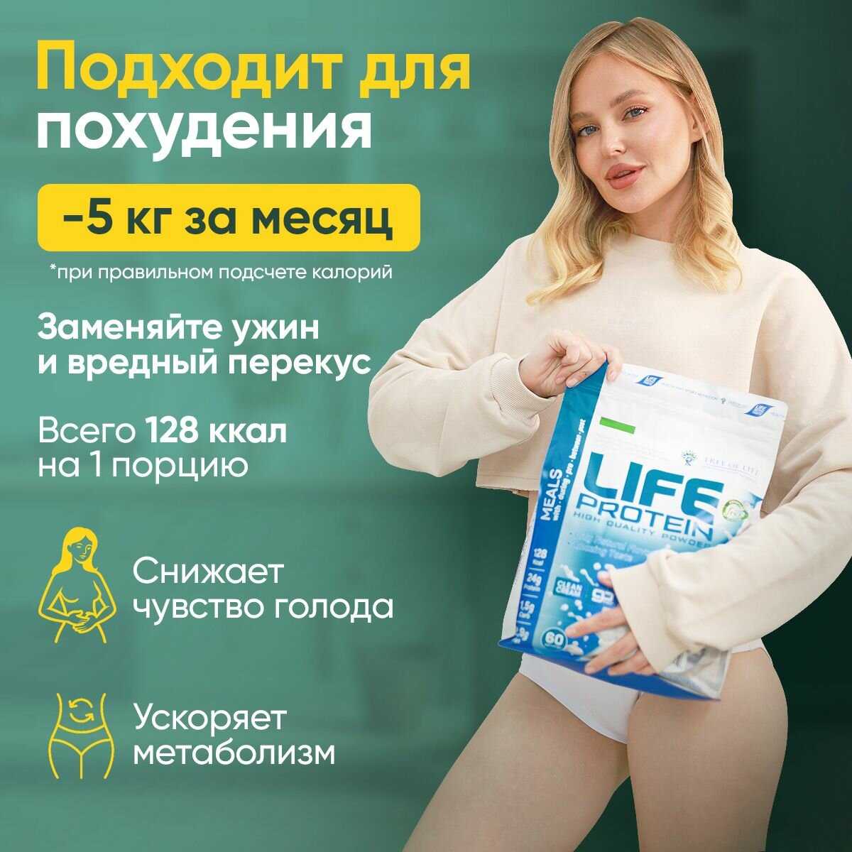 Протеин Life Protein Протеин сывороточный + Изолят (4LB) фотография 2