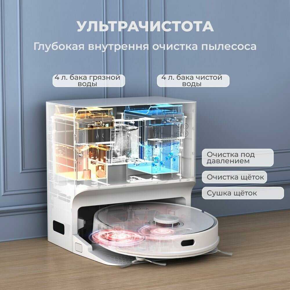 Робот-пылесос Kyvol S60 5 в 1 со станцией автовыгрузки мусора фотография 2