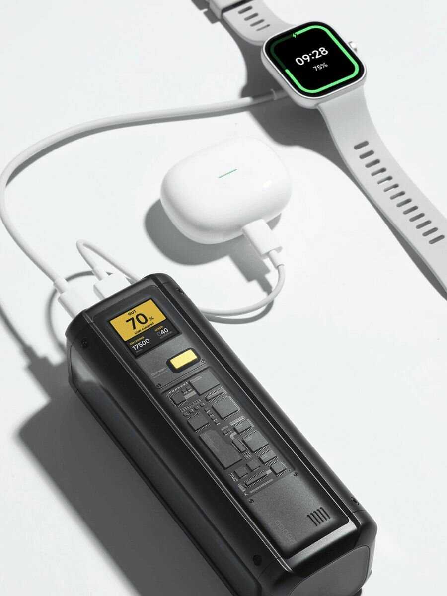 Внешний аккумулятор Xiaomi Power Bank With Built-in Cable 25000 мАч (P03MI) фотография 9