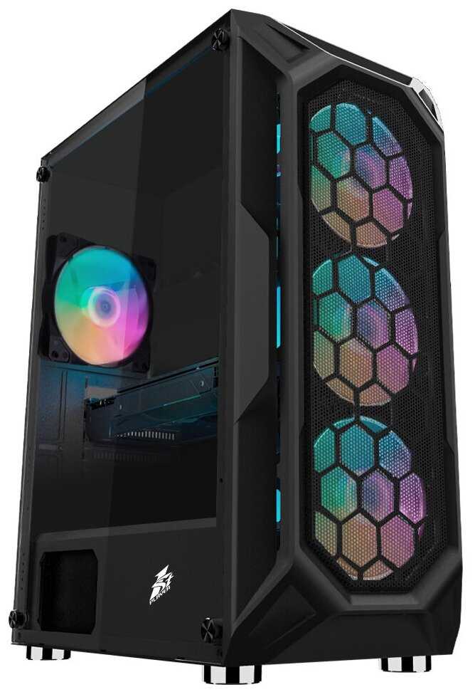 Корпус 1STPLAYER FIREBASE X6 / ATX, tempered glass / 3x140mm & 1x120mm LED fans inc. / X6-3G6P-1G6