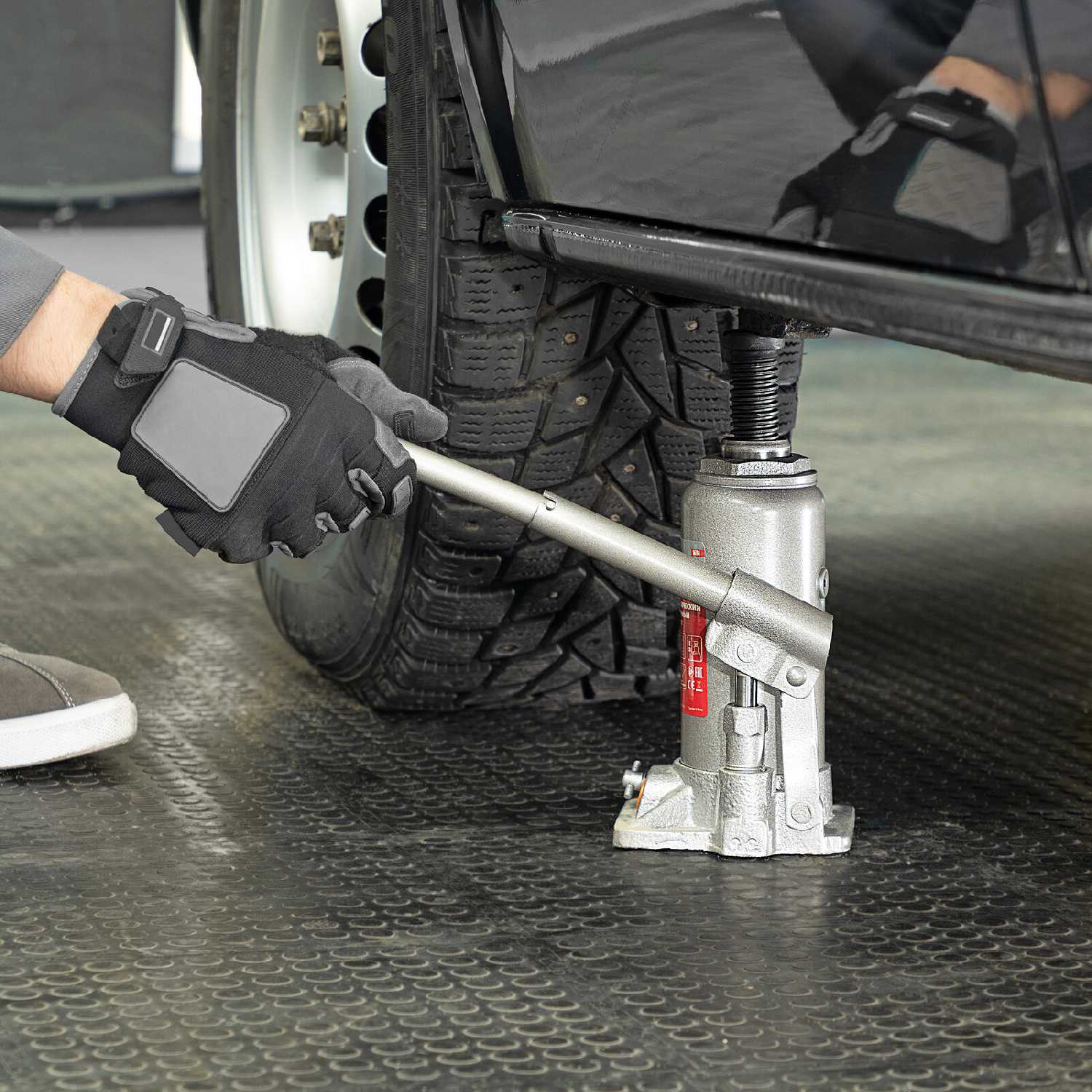 Домкрат бутылочный гидравлический Matrix Домкрат бутылочный гидравлический для мототехники (50776) фотография 7