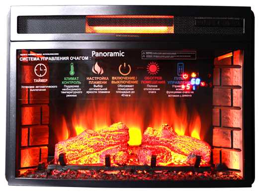 Электрический электрический камин Interflame Panoramic 25 LED FX QZ
