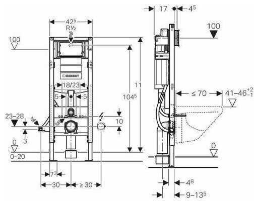 Рамная инсталляция GEBERIT DuofixUP 320 (111.350.00.5) фотография 8