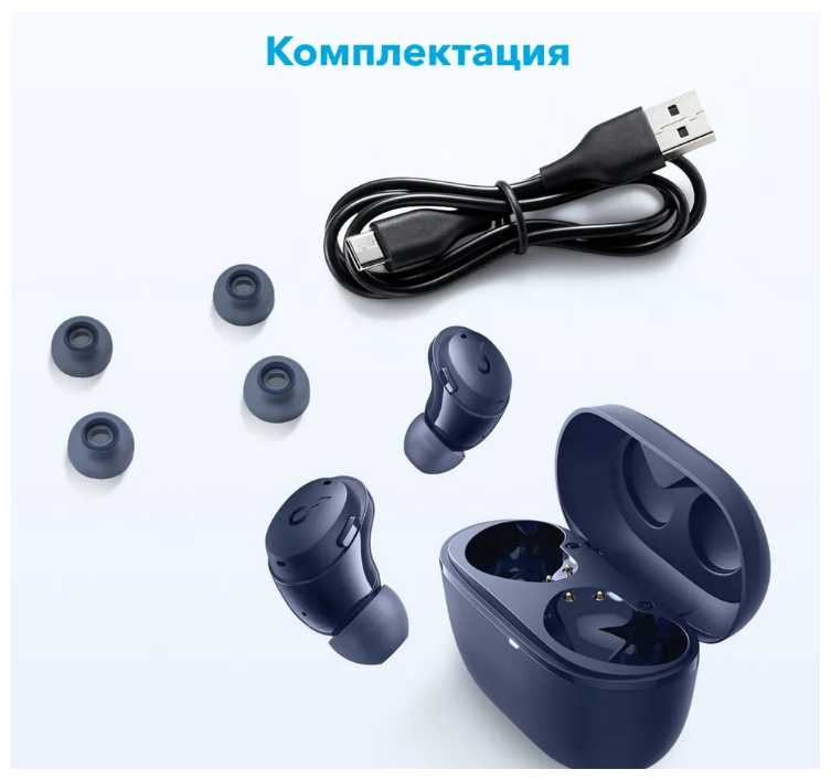 Беспроводные наушники Anker Soundcore A3982 DOT 3i, синий фотография 7