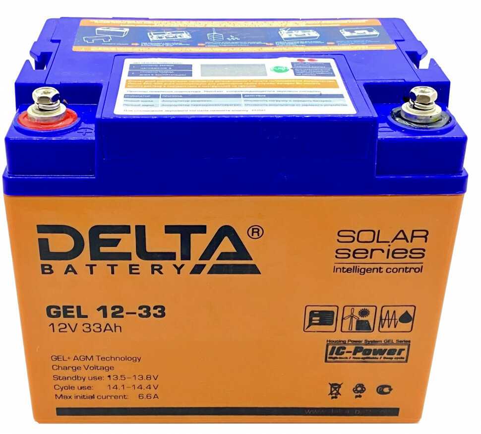 Аккумуляторная батарея DELTA Battery GEL 12-33 (12В) фотография 13
