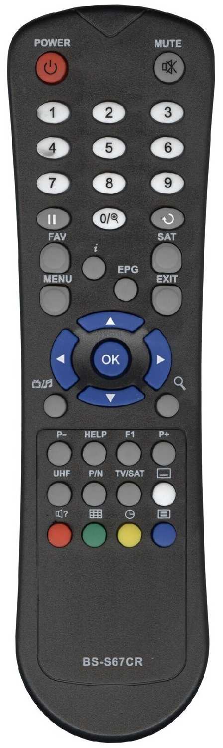 Пульт Huayu (Euromax EM777) SAT BS-S67CR для ресиверов Big Sat
