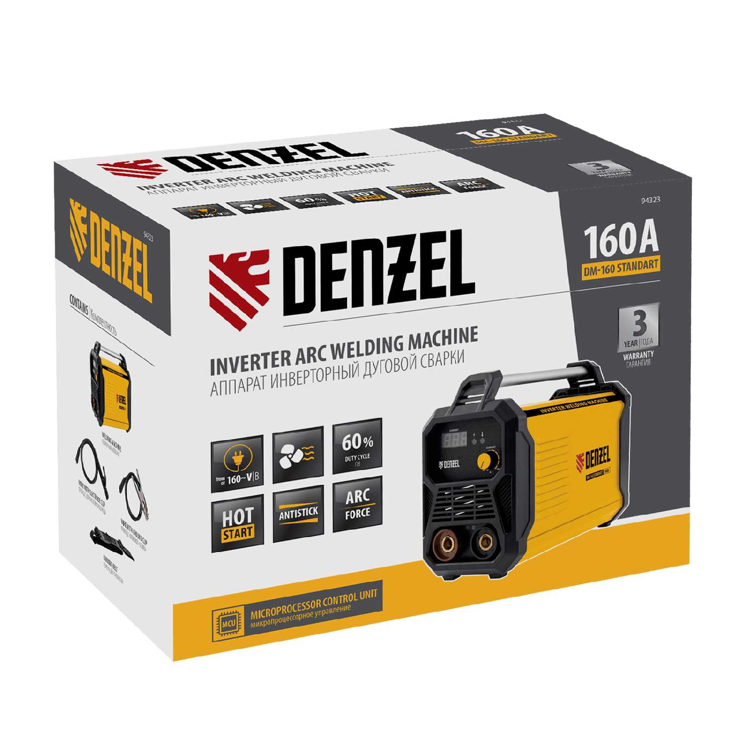 Сварочный аппарат Denzel DM-160 Standart, MMA, MIG/MAG фотография 12