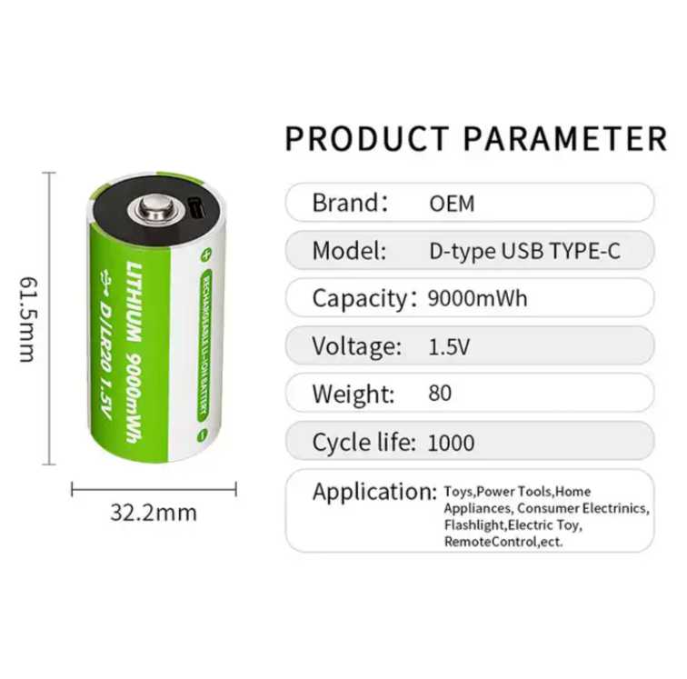 Аккумуляторные батарейки AAA 1,5V 600 mWh (2 шт.) фотография 23