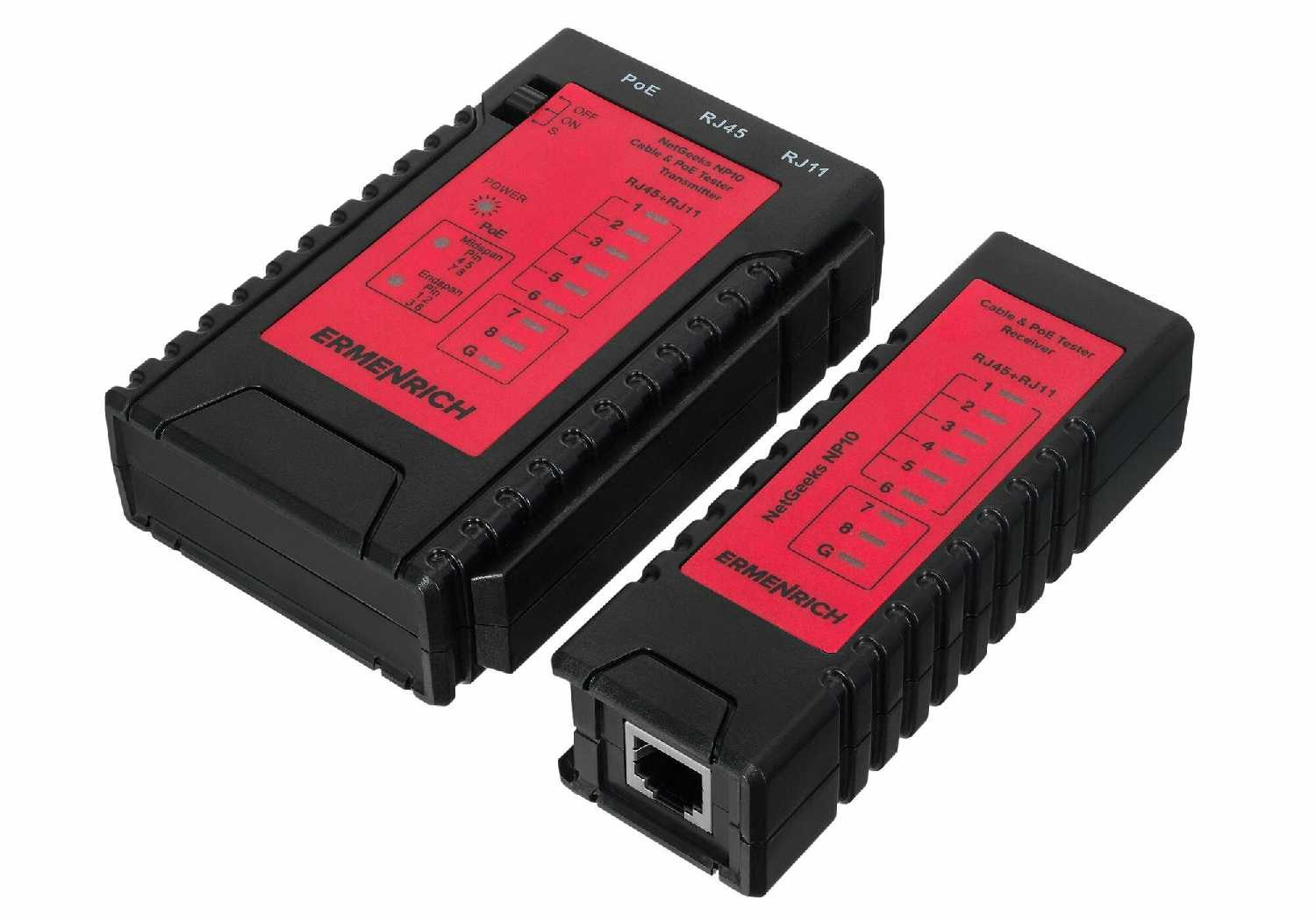 Кабельный тестер Ermenrich NetGeeks NP10 фотография 7