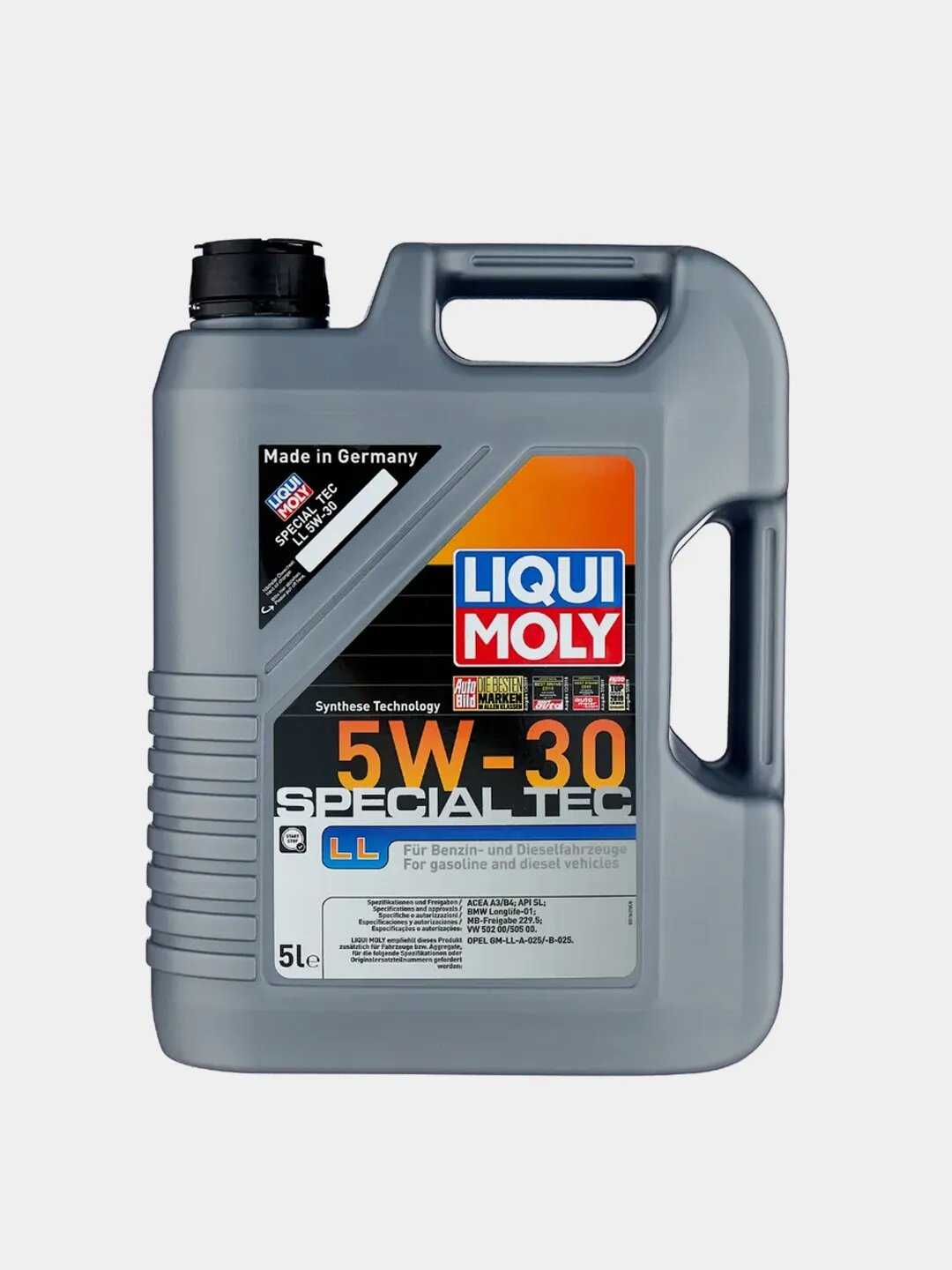 Масло моторное синтетическое LIQUI MOLY Special Tec LL 5W-30 (1л) фотография 1