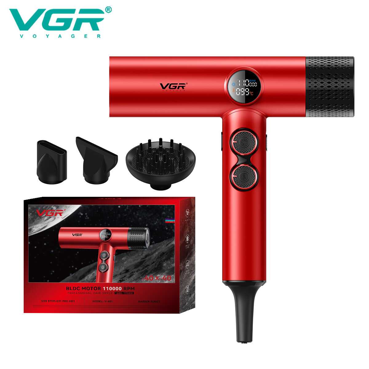 Профессиональный мощный фен VGR V-401 фотография 6