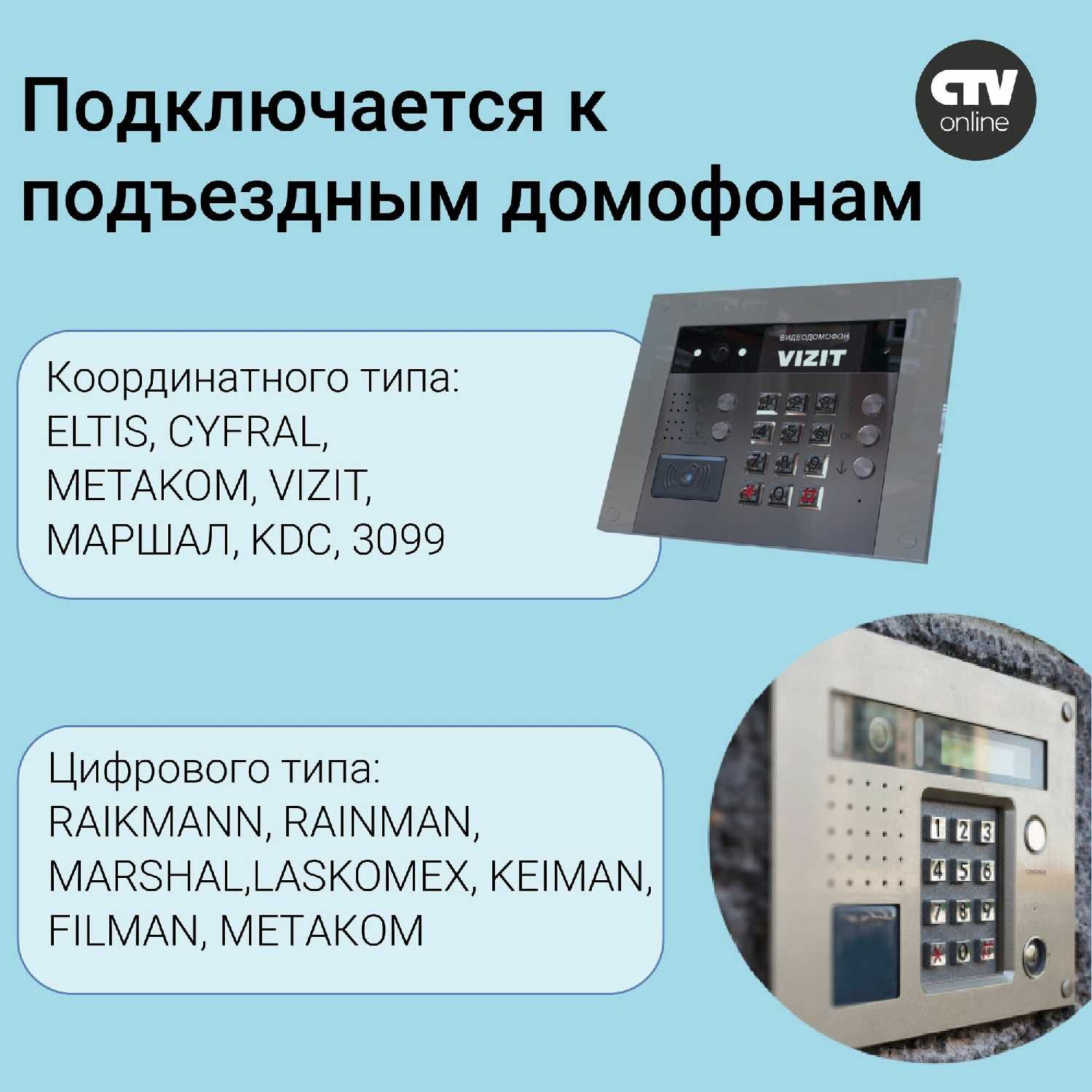 CTV Монитор видеодомофона с Wi-Fi (M5700) фотография 18