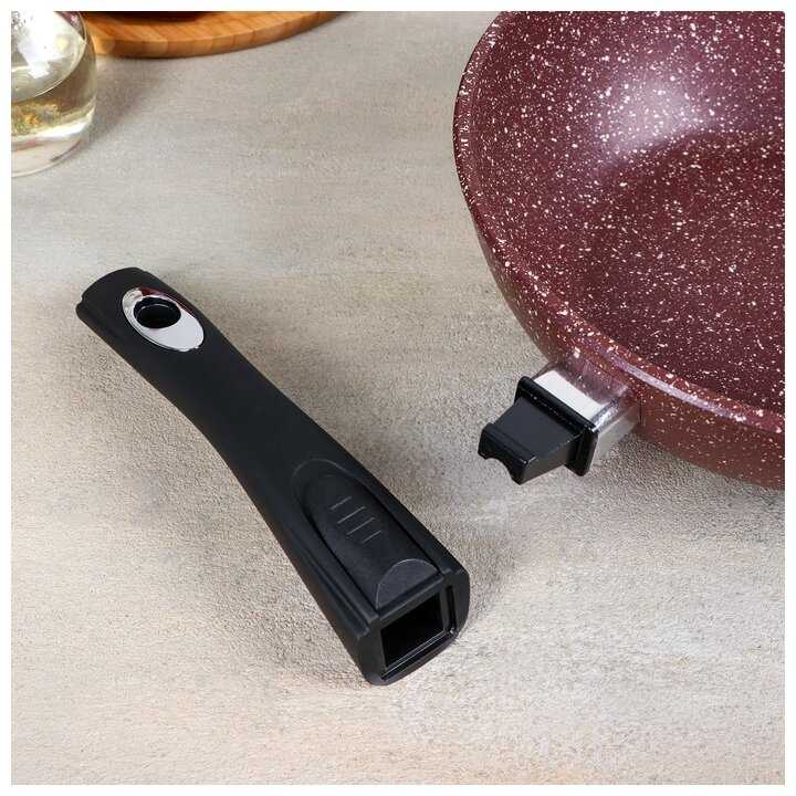 Сотейник Шоколад 24*8,2см съемн. ручка, стекл. крышка 4895945 фотография 2