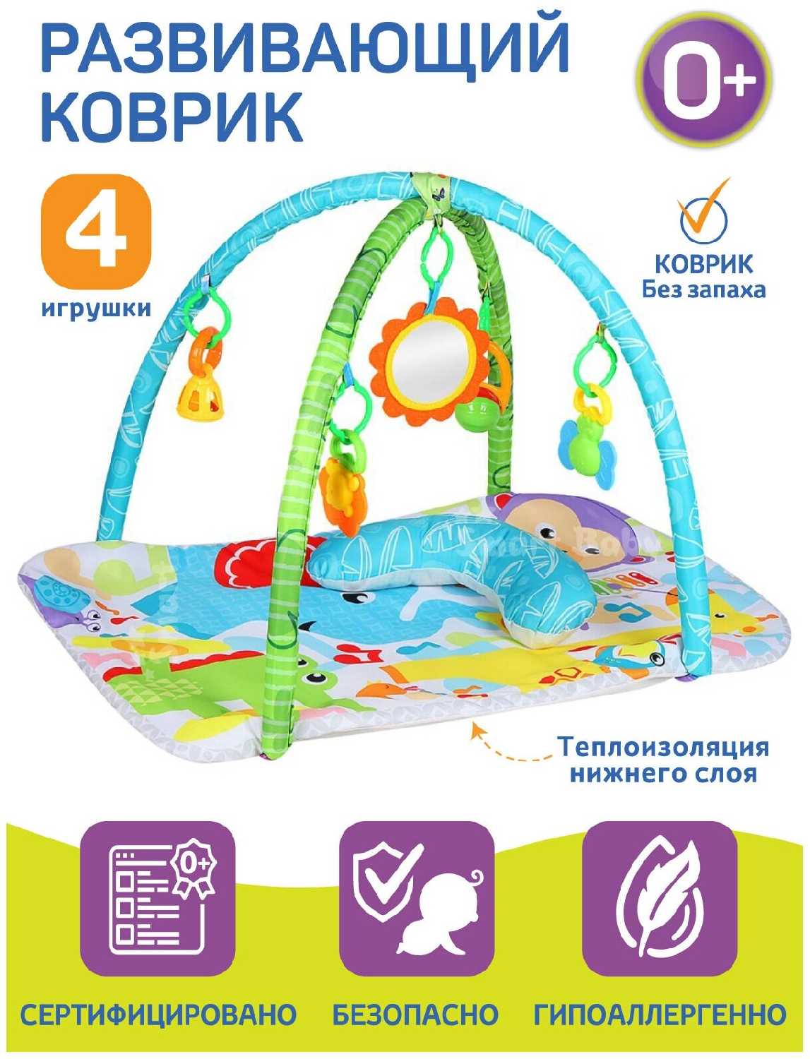 Детский развивающий коврик 