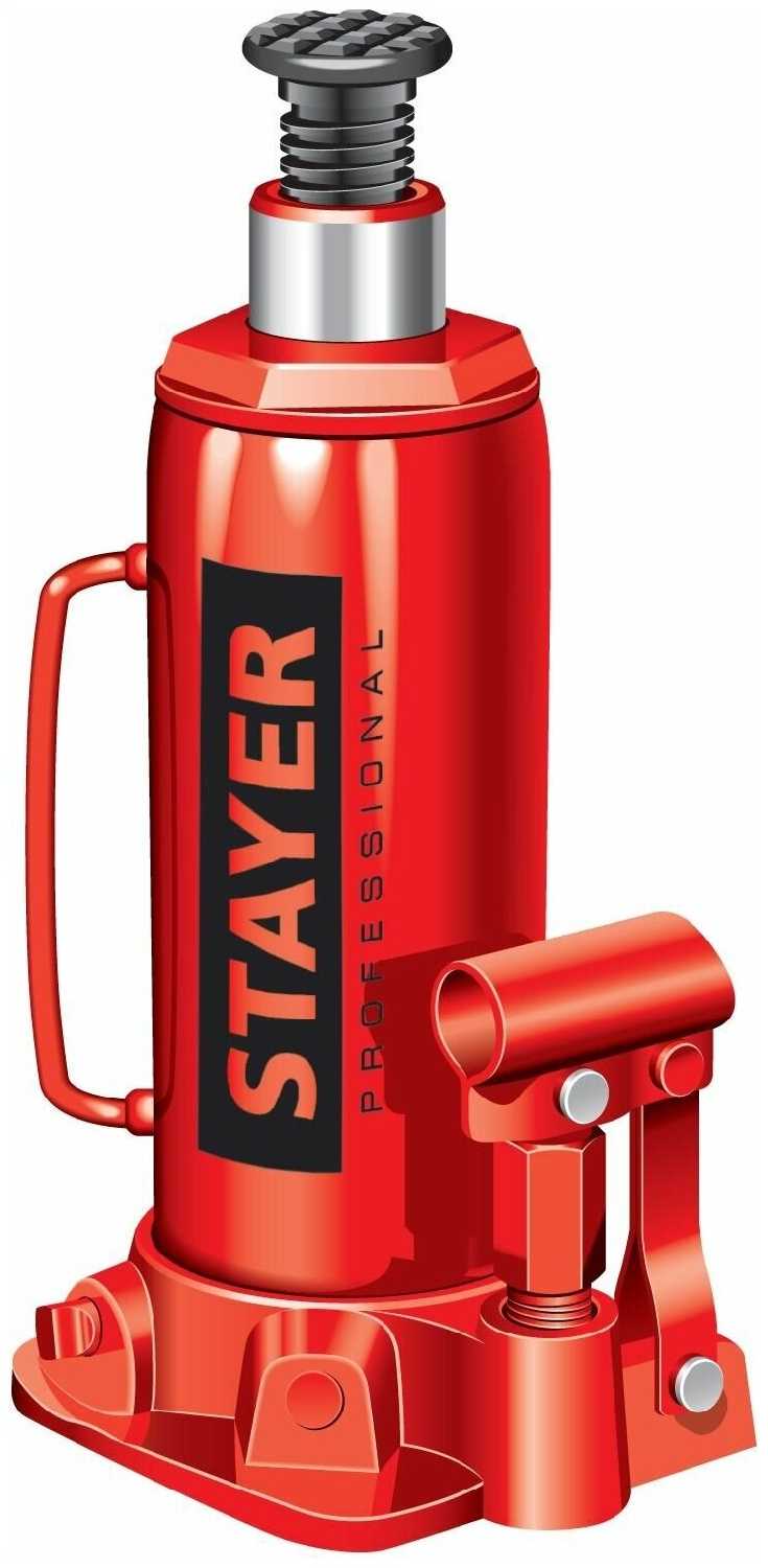 Домкрат бутылочный гидравлический STAYER Red Force (43160-12) фотография 6