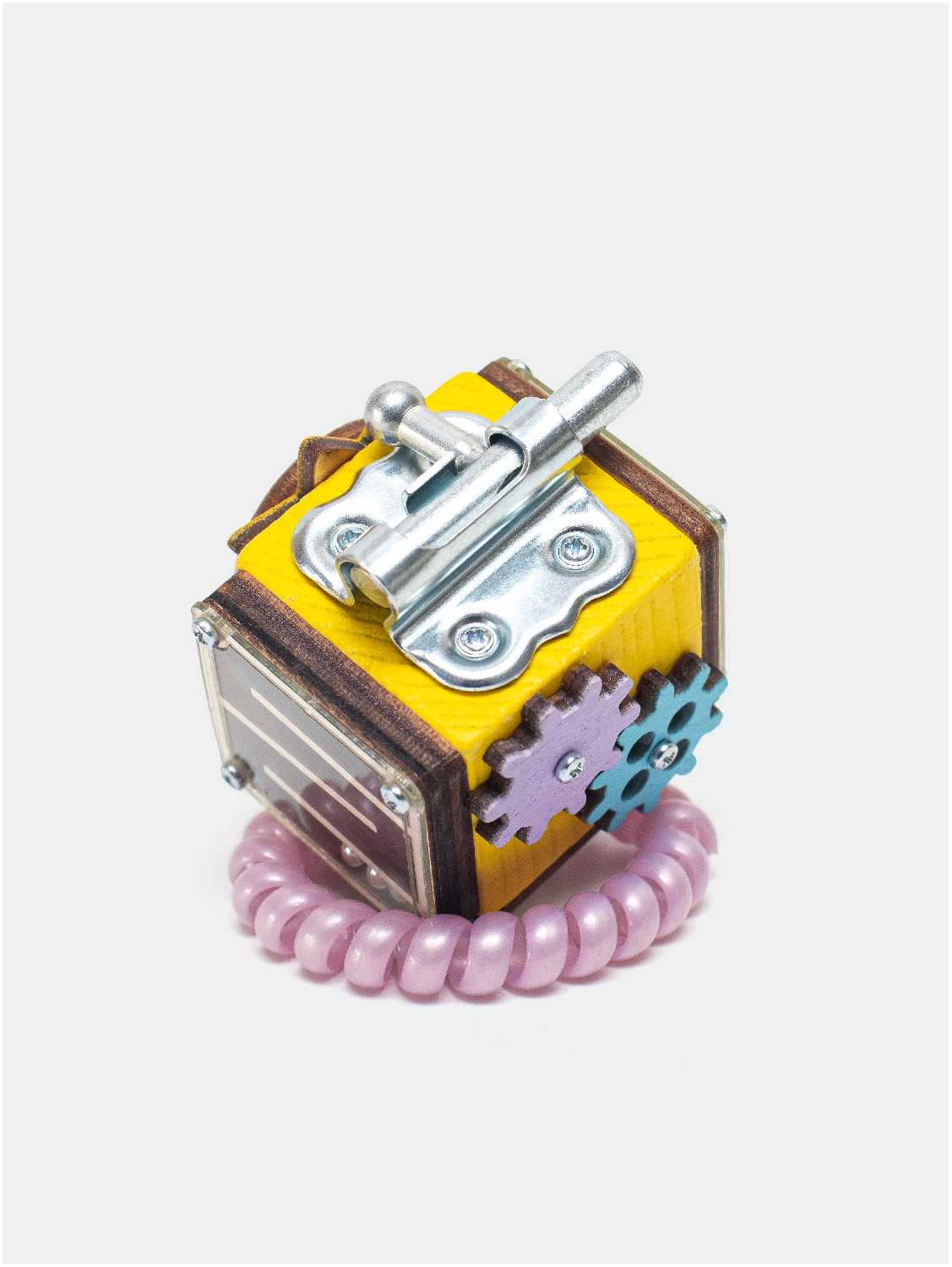 Бизикубик Мини NOVA Toys/ Детские игрушки / Развивающие игрушки / Деревянные игрушки / Для малышей / Дорожный Бизиборд фотография 2