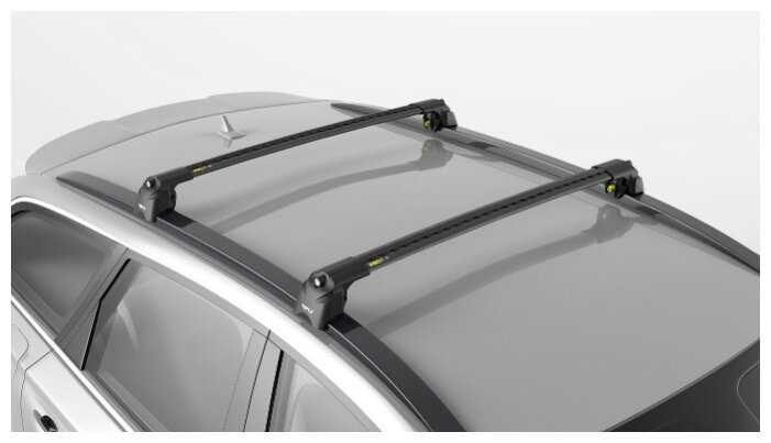 Багажник на крышу Turtle Air-2, черные аэро дуги на Ауди Q5 2017-2022, арт: TA2-005B фотография 9