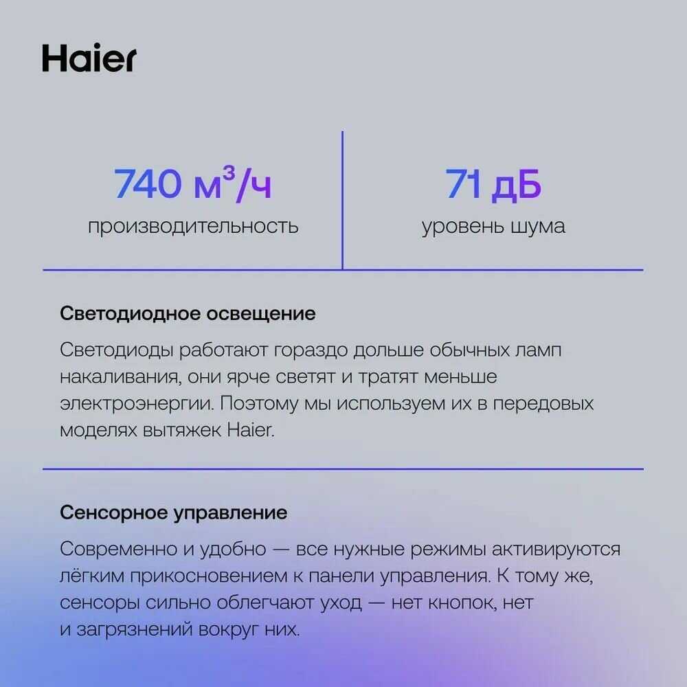 Вытяжка кухонная Haier HVX-W675TGB фотография 3