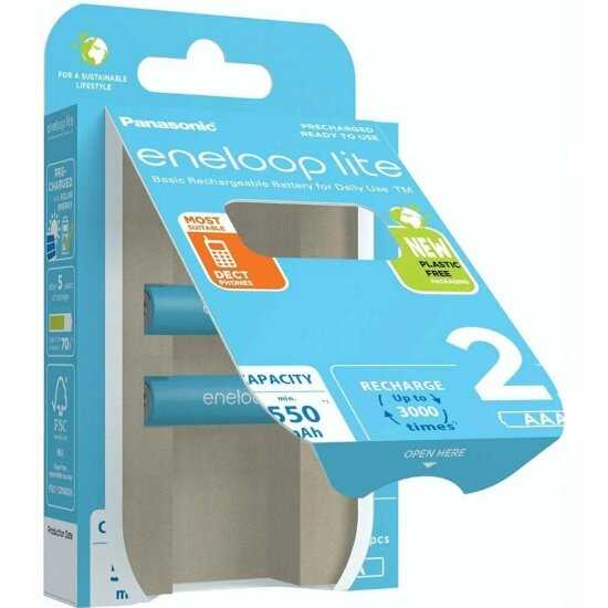 Аккумулятор Panasonic Eneloop Lite LR03 AAA (550 mAh) фотография 1