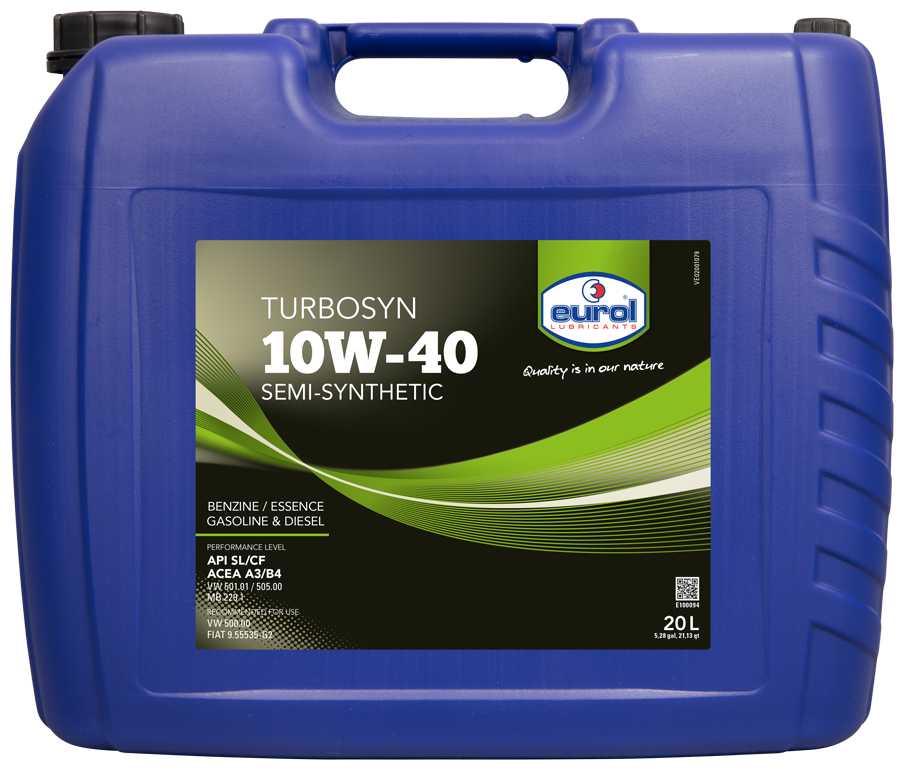 Полусинтетическое моторное масло Eurol Turbosyn 10W-40 Semi-synthetic