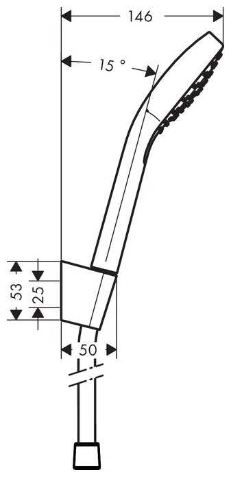 Ручной душ hansgrohe Croma Select E 1jet 26412400, комбинированное фотография 1