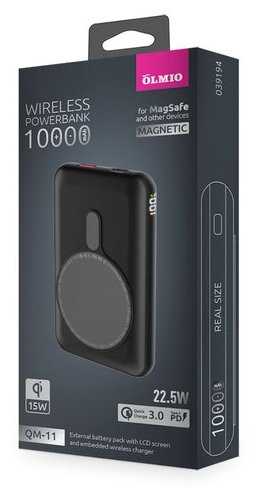 Портативное зарядное устройство Olmio QM-11 (10000mAh)