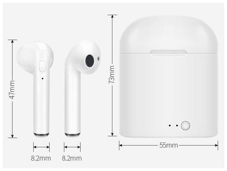 Беспроводные наушники Bluetooth True Wireless Stereo HBQ i7S (Белый) фотография 8