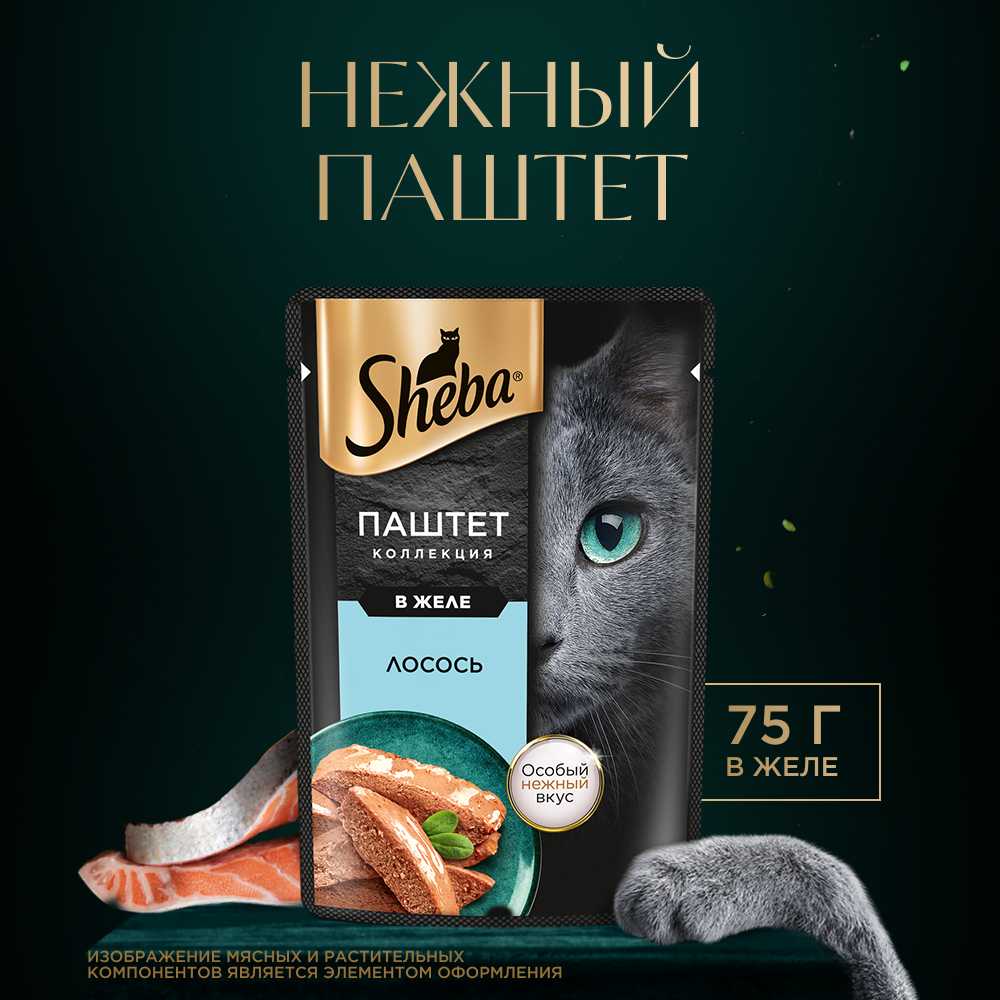 Корм для кошек Sheba Нежный паштет в желе с лососем фотография 18