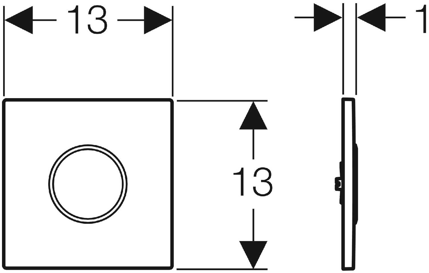 Кнопка смыва Geberit Sigma 10 (116.035.SN.1) фотография 1
