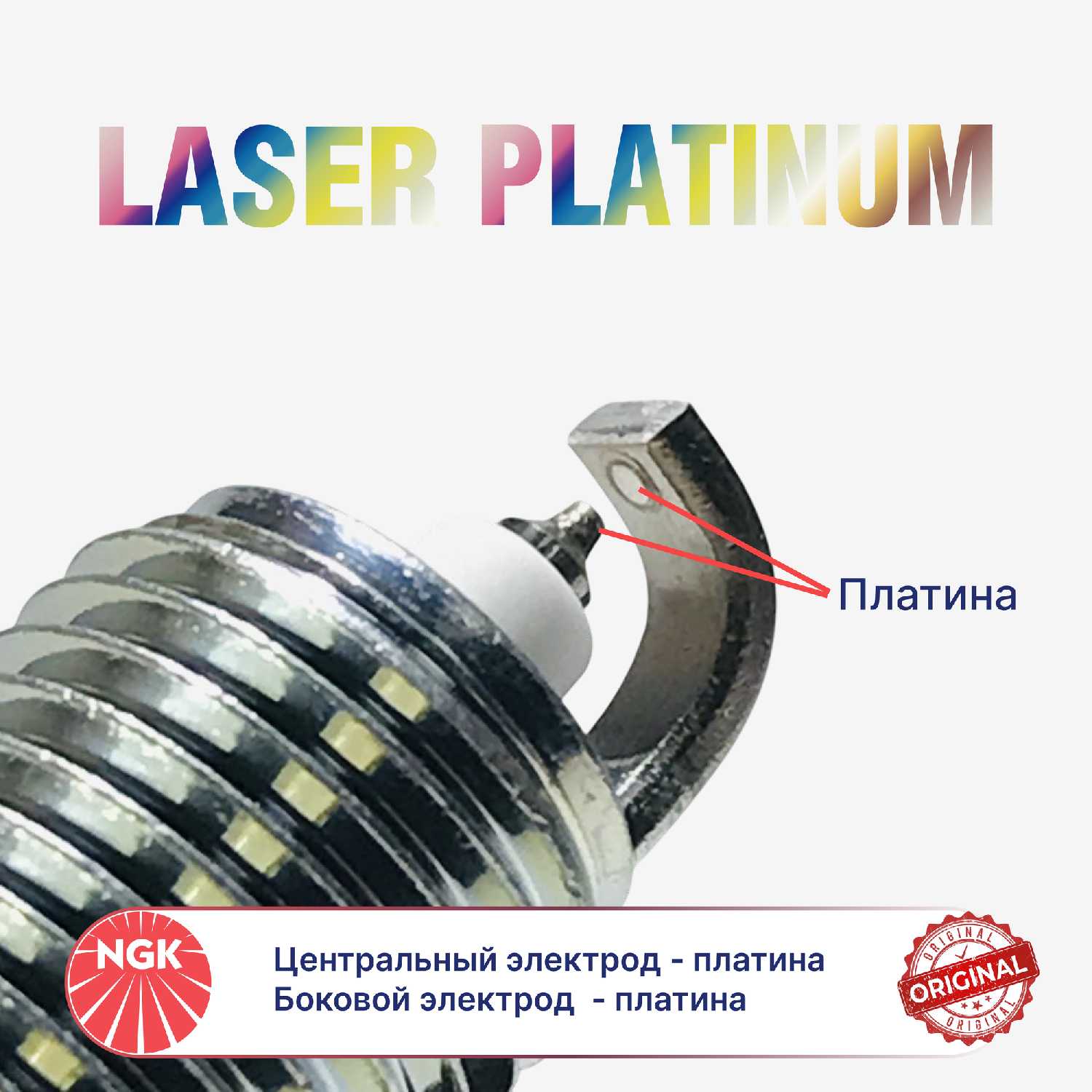 Свечи зажигания Ниссан, Рено NGK ­PLZKAR6A-11/5118/, 91136/­V-Line 51/VL5. С защитным QR-кодом. Оригинал. Япония фотография 3