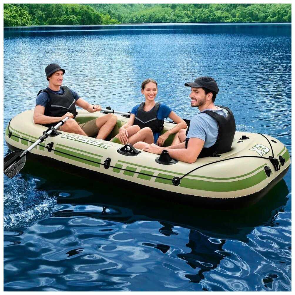 Лодка Voyager X3 3-х местная 294 х 137 см (весла, насос, сумка) 65164 фотография 4