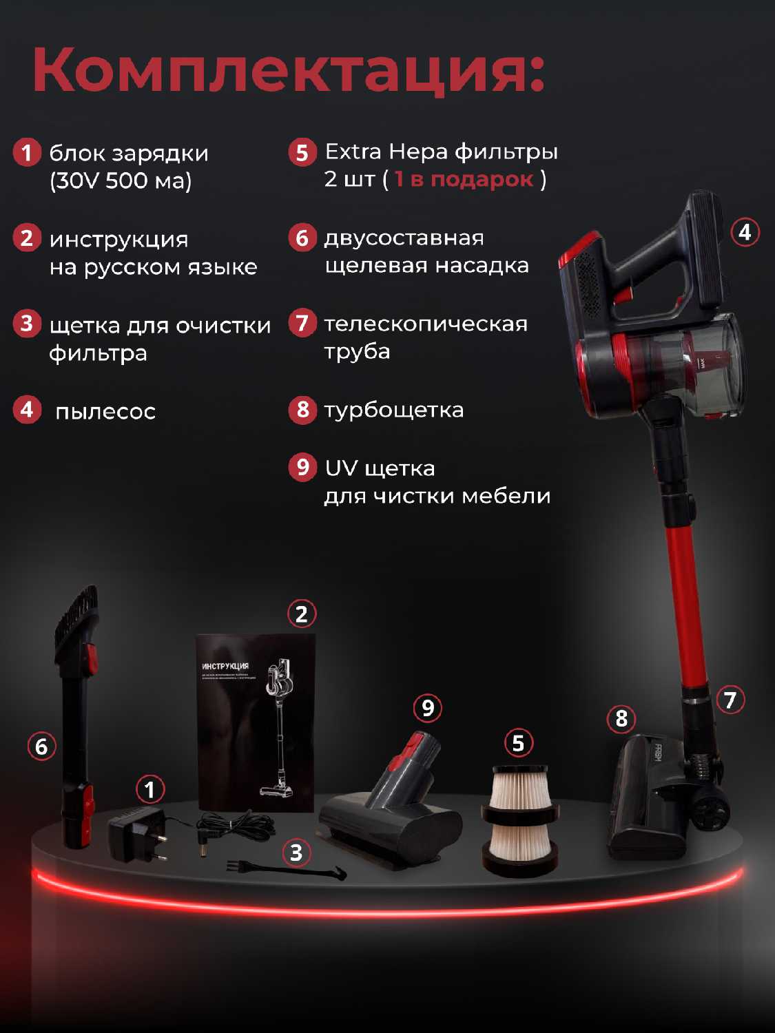 Вертикальный беспроводной пылесос Prism (250 Вт) фотография 15