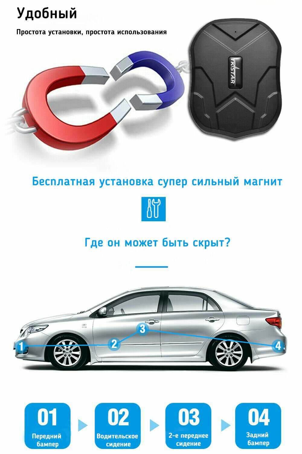 Автомобильный трекер 90 дней работы + бесплатное приложение фотография 12