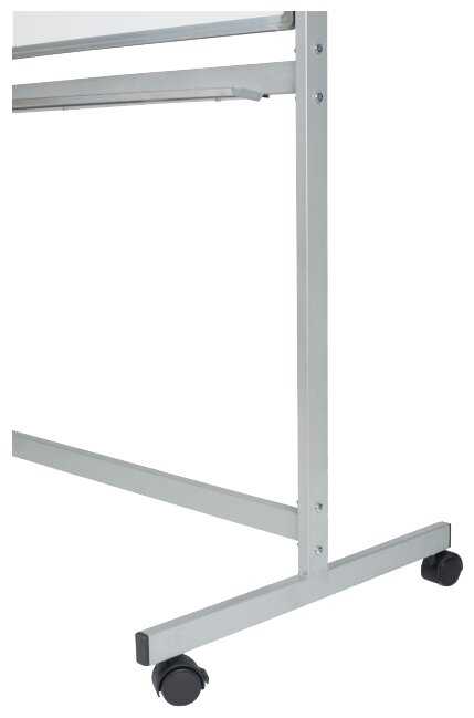 Доска магнитно-маркерная BoardSYS двухсторонняя на колесах, металлический профиль ПО*90х120Ф 90х120 см фотография 2