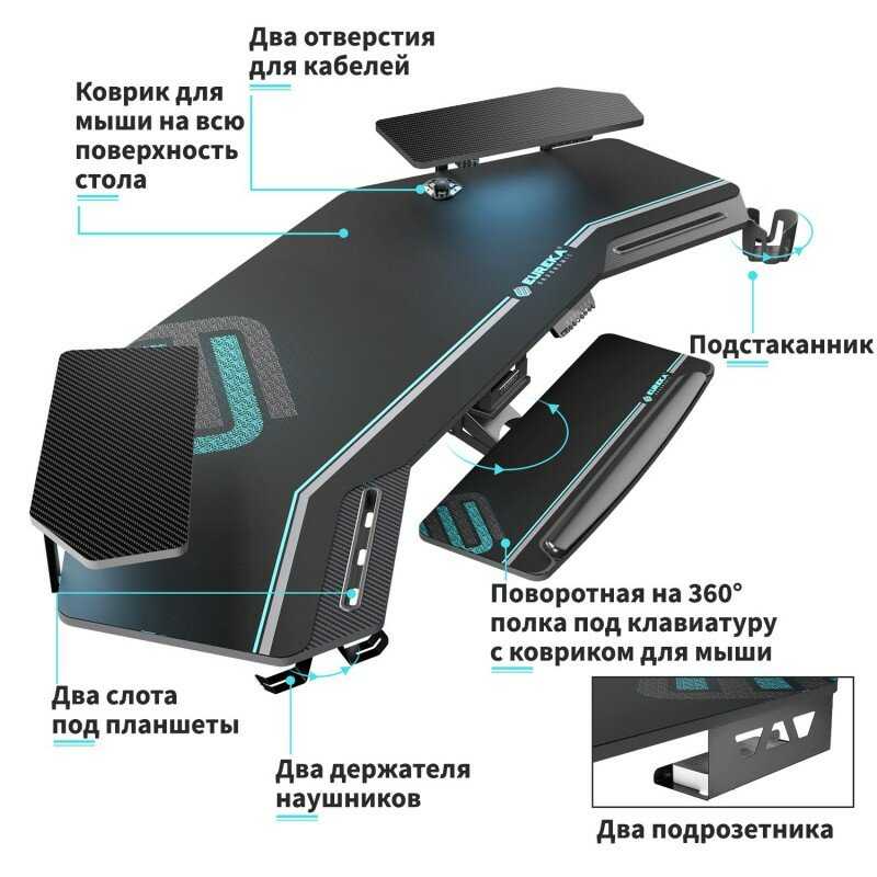 Геймерский стол Eureka ERK-ES71 фотография 15
