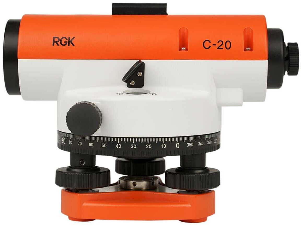 Оптический нивелир RGK C-20 + штатив S6-N + рейка AMO S4 с поверкой фотография 8