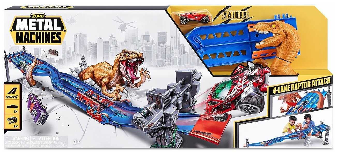 Трек ZURU Metal Machines 4-Lane Raptor Attack (6740) фотография 12