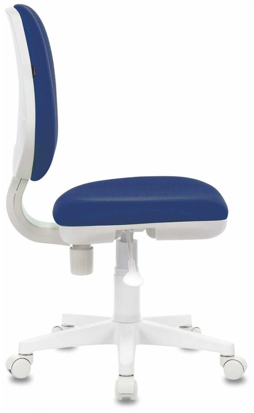 Кресло BRABIX Fancy MG-201W, без подлокотников, пластик белый, синее, 532413 шт. фотография 3