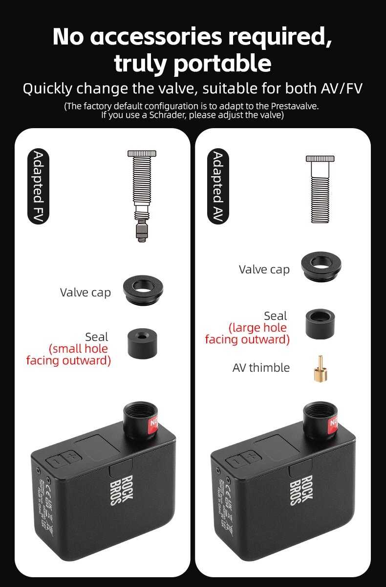 Насос велосипедный ROCKBROS компактный портативный фотография 20
