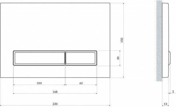 Кнопка смыва Cersanit Blick (64115) фотография 3